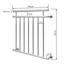 Balustrada Balkon francuski stal nierdzewna 100cm Marka Monzana