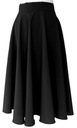 ЧЕРНАЯ ЮБКА МИДИ С КРУГОМ, ЧЕРНАЯ, 36 S