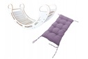 Белая качелька из МДФ 85 + светло-фиолетовая подушка 85