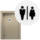 TABLICZKA TOALETA WC PIKTOGRAM DAMSKO MĘSKA NA DRZWI KOEDUKACYJNA AKRYGLAS