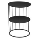 ЖУРНАЛЬНЫЙ СТОЛИК черный с полкой круглый KOBU 36x52 см поврежденный OUTLET