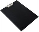 Доска CLIPBOARD с зажимом и обложкой А4, черная закрытая папка