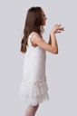 Pokomunálne lichobežníkové šaty pre dievča 140 Odtieň ecru