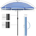 Пляжный зонт SONGMICS 2 м.