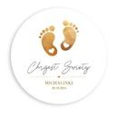 OŁATEK персонализированный к Крещению Golden Feet