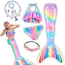 8в1 ХВОСТ РУСАЛОЧКИ КУПАЛЬНИК РУСАЛОЧКИ КУПАЛЬНЫЙ КОСТЮМ РУСАЛКИ размер 120 СМ