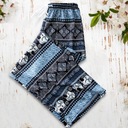 Dámske háremové nohavice Vysoký pás Ľahké Vintage Veľkosť Bohemian Boho Blue Strih iný