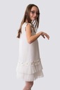 Pokomunálne lichobežníkové šaty pre dievča 140 Dominujúca farba biela
