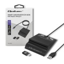 Устройство считывания чип-карт Qoltec Smart ID SCR-0636 Адаптер USB + USB-C