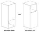 Bočná skrinka čierna 75x30x30 kúpeľňová závesná čierna mat/dub, Omeble Značka Omeble