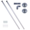 ХРОМИРОВАННАЯ ДУШЕВАЯ рейка BESSER УГЛОВАЯ ДЛЯ ШТОР