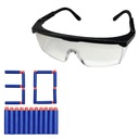 OKULARY OCHRONNE DO NERF + 30SZT STRZAŁEK ZESTAW