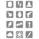 Трафареты для дежурных тату блестками маленькие