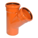 Trójnik PP PVC 110/110/45 kan. zewnętrzna