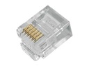 1x 100 шт. Телефонная вилка 6p6c RJ12.