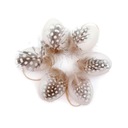 ПОДВЕСКИ-ЯЙЦА ПАСХАЛЬНЫЕ ЯЙЦА ДЛЯ ПОДВЕСКИ 6 шт, БЕЛЫЕ С ПЕРО