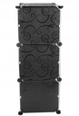 01507 Modulárny regál na topánky, 6 políc - čierny Hĺbka nábytku 31.5 cm
