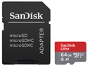 SANDISK ULTRA microSDXC 64GB 140MB/s + SD ADAPTÉR Kapacita karty 64 GB
