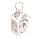 ДЕРЕВЯННЫЙ АДВЕНТСКИЙ ФОНАРЬ. БЕЛАЯ ФАНЕРА + батарейки