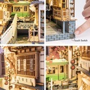 Robotime Drevený domček Mesto Sakura Densya Rolife Drevené puzzle 3D Značka Robotime