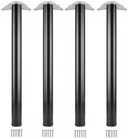 4x МЕБЕЛЬНЫЕ НОЖКИ ДЛЯ СТОЛЕШНИЦЫ, ЧЕРНЫЕ H-820MM FI60