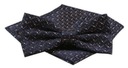 Мужской галстук-бабочка с нагрудным платком Alties - коричневый с геометрическим узором