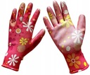 Dámske záhradné rukavice Pracovné rukavice do záhrady Farebné kvety veľ.7 Lekárska zložka NIE