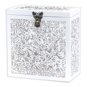 Коробка для КОНВЕРТА ДЕНЕЖНЫЕ ПОЖЕЛАНИЯ СВАДЬБА Ажур