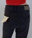 Čierne džínsové nohavice vrecká zips Cecil 31/32 Dĺžka nohavíc dlhá