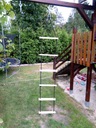 Лестница деревянная веревочная с 6 ступенями (натуральная)