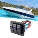 ПАНЕЛЬ ПЕРЕКЛЮЧАТЕЛІ KOLYSKOWYCH 12-24V 3 GANG TOGGLE Z ДІОДА LED (СВІТЛОДІОД) DO LODZI АВТО MARINE RV  (18360485454) фото min 6