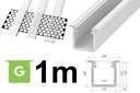 ПРОФИЛЬ ДЛЯ СВЕТОДИОДНОЙ ЛЕНТЫ, встраиваемый G + ЛАМПА 1м, БЕЛЫЙ