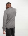 Asos Design NH2 uyx sivý sveter s golierom gombíky M
