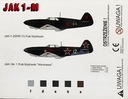 S003 Model samolot do sklejania JAK 1-M 4 wersje malowania i kalkomanii Kod producenta s003
