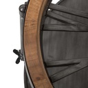 Okrągły stół metalowa ława drewno metal z zegarem