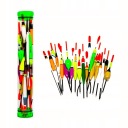 НАБОР ПОПЛАВКОВ БАЛЬЗЫ, РЫБНАЯ СМЕСЬ, 20 ШТ + ТРУБКА