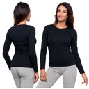 ЖЕНСКАЯ ЧЕРНАЯ ХЛОПКОВАЯ ФУТБОЛКА С ДЛИННЫМ РУКАВОМ CLASSIC SMOOTH MORAJ XXL