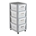 Ажурная полка с 4 ящиками 11л серый Curver Infinity 231556