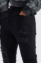 Boohoo NG6 ybu čierne nohavice ripped jeans vrecká 34 Veľkosť 34