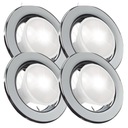 4x КРУГЛЫЙ СВЕТИЛЬНИК ГАЛОГЕННЫЙ СТАЛЬНОЙ ПОТОЛОЧНЫЙ СВЕТИЛЬНИК ДЛЯ РАМА ПОТОЛКА