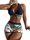 STRÓJ KĄPIELOWY DWUCZĘŚCIOWY WYGODNY ELASTYCZNY SPODENKI PLUS SIZE 3XL 46