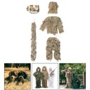 Dzieci Ghillie Suit Disguise pre Wargame Zbierka Zestaw ubrań myśliwskich z kapturem