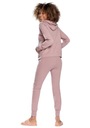 Комфортный польский женский спортивный костюм с капюшоном Seattle XL, пудрово-розовый