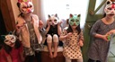 6 × Терианская маска для лица кошки на Хэллоуин, поддающаяся покраске маска кошки своими руками