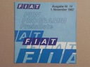 Проспект - FIAT - АССОРТИМЕНТ МОДЕЛЕЙ И ПРАЙС-ЛИСТ - 1982 г.
