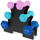 Набір гантелей для вправ Гантелі FITNESS WEIGHTS STAND 4FIZJO 7KG