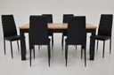 6 krzeseł EKOSKÓRA + Stół 90x160/200 ARTISAN Szerokość stołu 90 cm