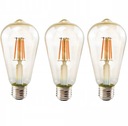 3 светодиодные лампы EDISON E27 ST64 4 Вт, ЗОЛОТО 2700 КАР