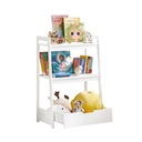 Детский книжный шкаф с ящиком для игрушек Полки для хранения KMB31-W