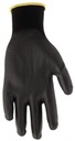 Pracovné rukavice Ochranné potiahnuté čiernePre prácu BOZP PU veľ. 6/XS|10par Hlavný materiál polyester